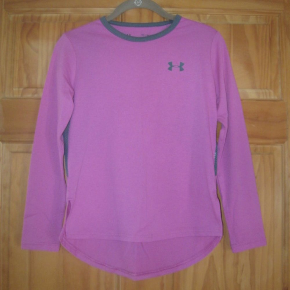 Girls Under Armour Open Back Long Sleeve Shirt